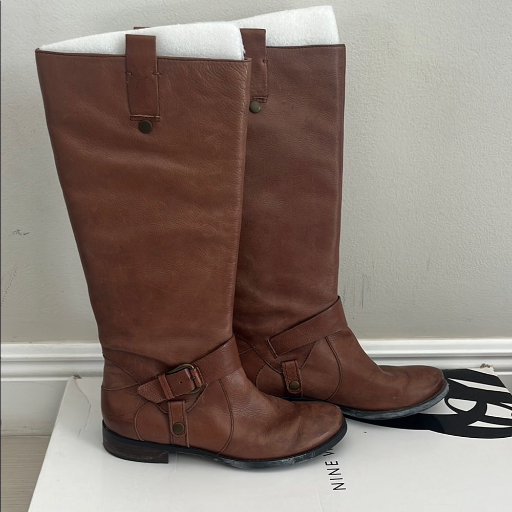 Nine West Brown Heeled Boots